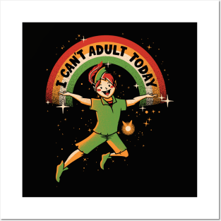 I Can't Adult Today Dark Tone by Tobe Fonseca Posters and Art